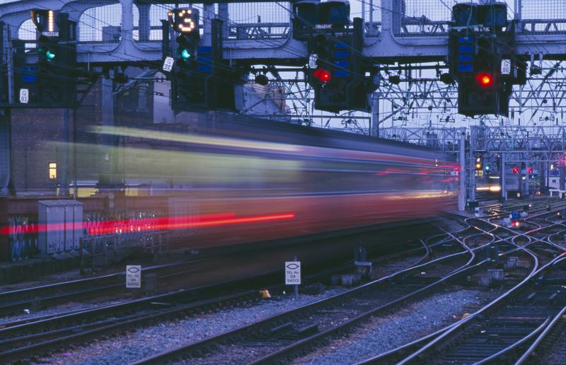 Blurred shot of train