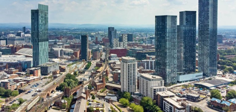 A tropical beach scene
