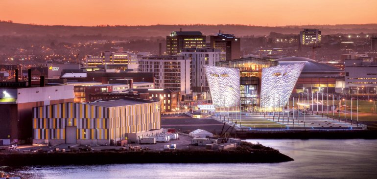 A tropical beach scene
