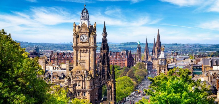 A tropical beach scene