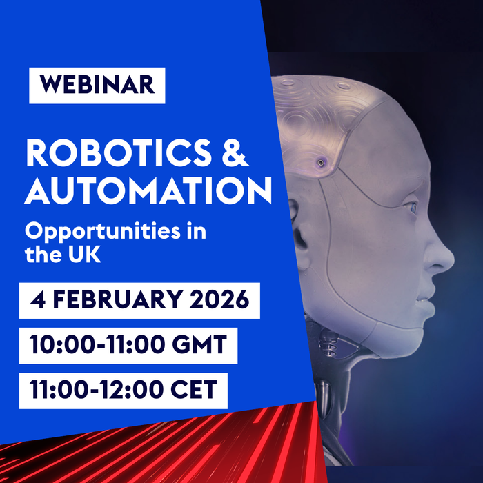 Robotics and automation webinar asset with robot face