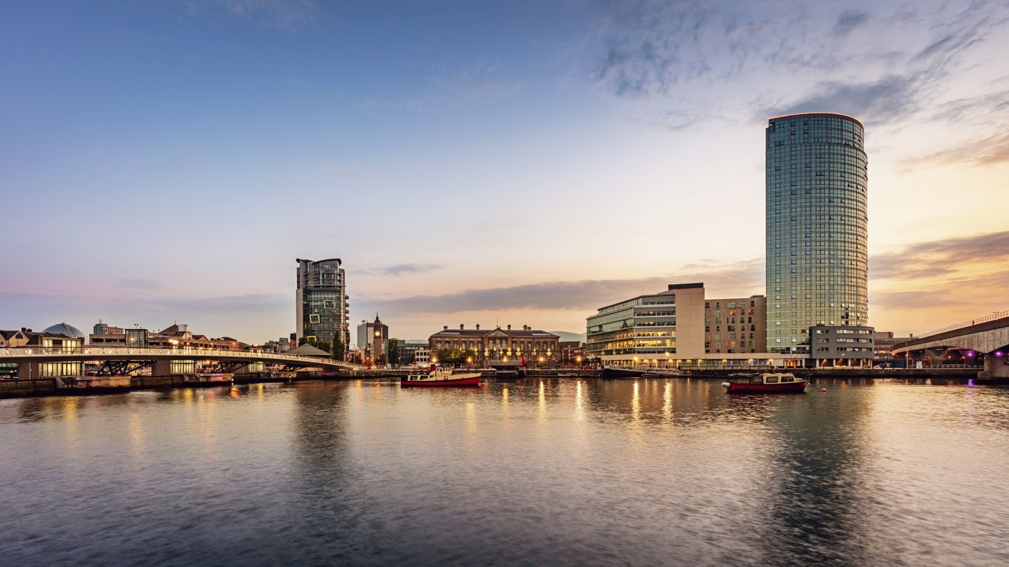 A tropical beach scene